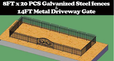 #ad Greatbear Wrought Iron Fence amp; Driveway Gate Financing Available Free Shipping $8200.00