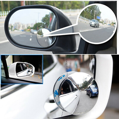 #ad 2pcs Blind Spot Removal Mirror Car Wide angle Convex Mirror Blind Spot MirroY r $3.61