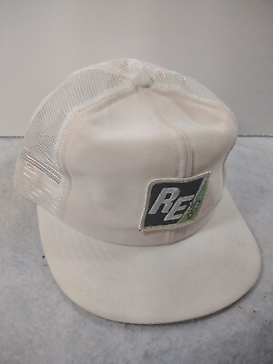#ad Vintage RE Electric Farm Trucker Hat 80s snapback cap patch mesh Reddy kilowatt? $15.00