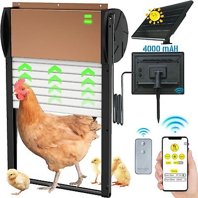 #ad Automatic Chicken Coop Door Opener Solar Chicken Door Light Sensor amp; Timer C $125.99
