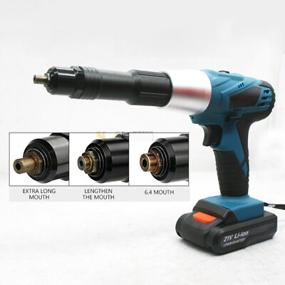 #ad 21V Electric rivet gun portable cordless rechargeable electric blind 2.4 4.8mm $112.90