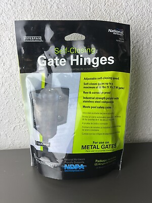 #ad Pack Of 2 National Hardware Self Closing Gate Hinges Metal Gates $37.99
