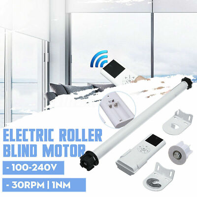 #ad AC 100 240V DIY Electric Roller Blind Shade Roller Tubular Motor Remote Control $63.41