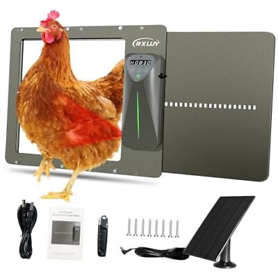 #ad Automatic Chicken Coop Door Opener Solar Powered Auto poultry Aluminum Door $148.32