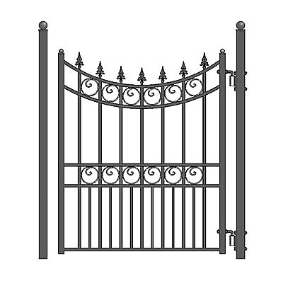 #ad #ad Garden Pedestrian Gate Manhattan Style Ornamental 5x4#x27; feet Iron Wrought Gate $945.00