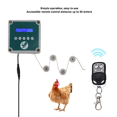 #ad Automatic Chicken Coop Door Controller IP44 Cage Opener Remote Control Poultry $65.46