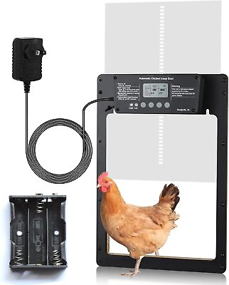 #ad Automatic Chicken Coop Door Opener with Power Adapter amp; Battery Backup Large LCD $83.95