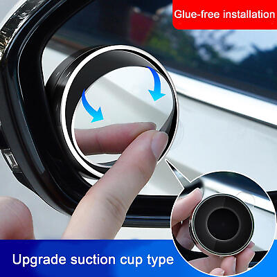 #ad 2PCS Blind Spot Mirrors Glass Convex 360° Side Rear View Mirror for Car $9.45