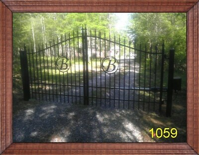 #ad On Sale #1059 Driveway Gate 11#x27; Steel Iron Metal Home Yard Safety Security USA $1250.00