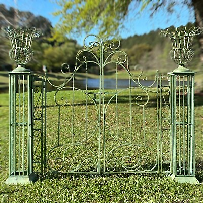 #ad #ad Garden Gate with Aged Green Painted Finish $1424.50