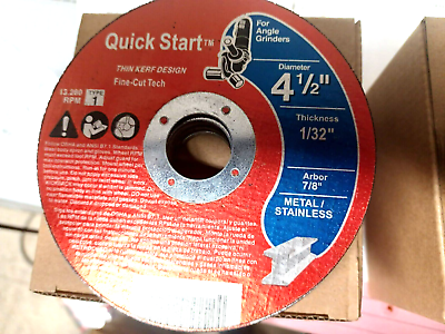 #ad 50 Pack 4 1 2quot; x 1 32quot; Cut off Wheel 4.5 Cutting Discs Stainless Steel amp; Metal $24.99