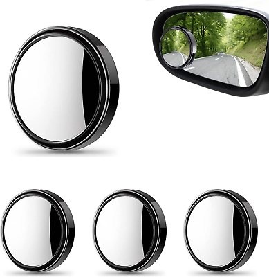 #ad 4 Pack Blind Spot Car Mirror 2 Inch Angle Adjustable HD Glass round Side Rear Vi $13.95
