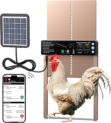 #ad Automatic Chicken Coop Door Prgrmable w App Timer amp; Light Sensor Aluminium $72.00