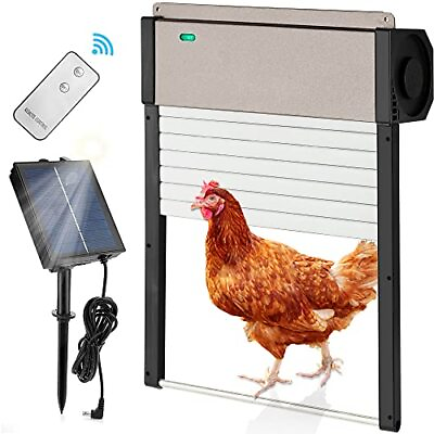 #ad Solar Powered Automatic Chicken Coop Door Multi Modes Chicken Door Opener $50.55
