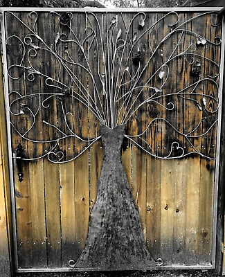 #ad BEAUTIFUL WROUGHT IRON DECORATIVE DESIGN ENTRY GATE. ALL GATES MADE TO ORDER. $895.00