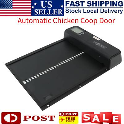 #ad Automatic Chicken Coop Door Opener Cage Closer Timer 24H LCD Smart Light Sensor $33.56