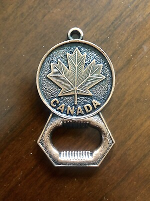 #ad Canadian Maple Leaf With Bottle Opener Metal Canada Souvenir C $4.99