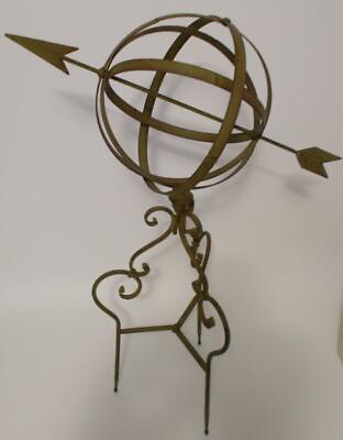 #ad Large Metal Garden Sphere with Arrow and Stand Garden Yard Decor Armillary $58.95