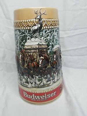 #ad #ad Vintage Budweiser 1987 Holiday Series C Grants Farm Gates Stein Mug $26.00