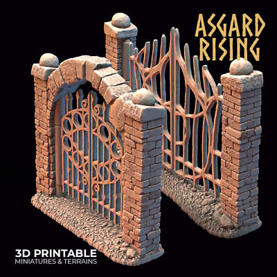 #ad Wrought Iron Gate Set Asgard Rising Wargaming Damp;D DnD $159.83