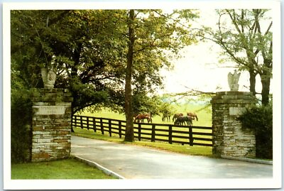 #ad #ad Postcard Spendthrift Farm Gates Lexington Kentucky $3.46
