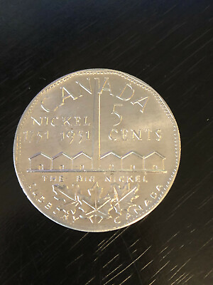 #ad Vintage Collectible Metal Canada Nickel The Big Nickel 5 Cents $9.00