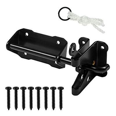 #ad Heavy Duty Automatic Gate Latch for Wooden Fences with Pull String 7.5quot; Self ... $22.99