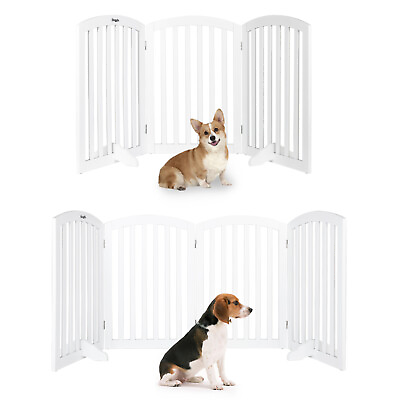 #ad Wooden Free Standing Pet Gate for Dogs 30#x27;#x27; Tall Dog Puppy Gates for the House $59.99