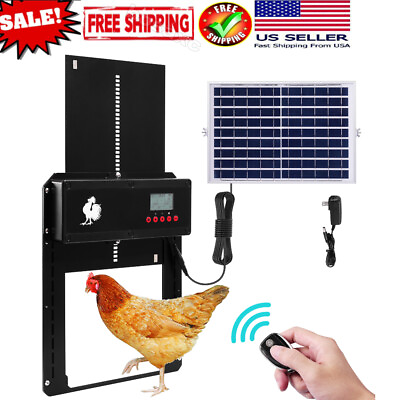 #ad Automatic Chicken Coop Door Solar Powered Opener with Timer amp; Light Sensor $63.99