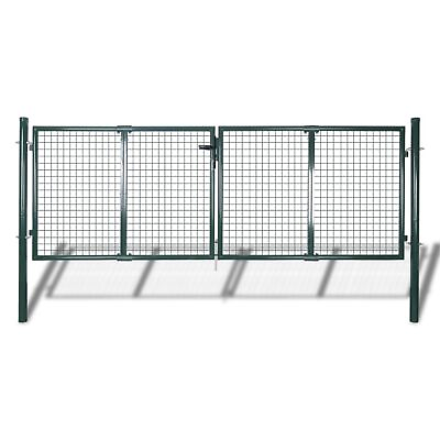 #ad #ad vidaXL Fence Gate Steel 120.5quot;x59.1quot; Green $427.85