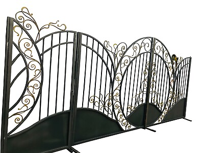 #ad DRIVEWAY WROUGHT IRON GATES Beautiful Steel Ornamental Design ENTRANCE GATE $4599.00