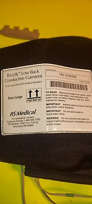 #ad RS Medical RS 4i BELT RS LBL Lower Back Conductive Garment Large $99.99