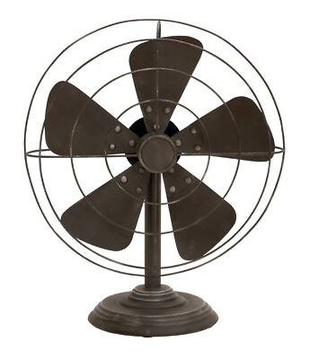 #ad Home Metal Fan Sculpture Indoor Retro Industry Durable Fans Do Sth. Old Romance $33.03