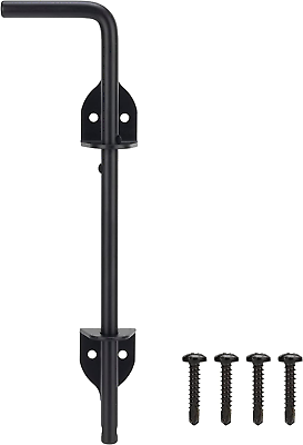 #ad 12 Inch Cane Bolt Gate Drop Rod Heavy Duty Gate Hardware Wooden Fence Latch for $18.85