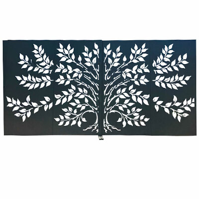 #ad DRIVEWAY WROUGHT IRON GATES Beautiful Tree Silhouette Design ENTRANCE GATE 14 FT $5199.00