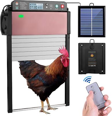 #ad Solar Automatic Chicken Coop Door Opener Cage Closer with Anti Pinch Design $53.23