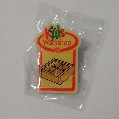 #ad Home Depot Kids Workshop 4 Section Shadow Box Collectable Lapel Pin $4.99