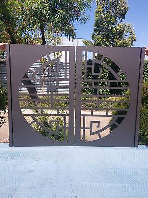 #ad #ad Contemporary Dual Entry Metal Gate Ornamental Iron Garden Entry Modern.72x72 $2299.00