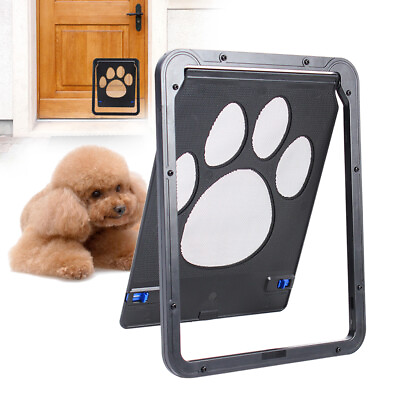 #ad Medium Small Pet Cat Puppy Dog Magnetic Lock Lockable Safe Flap Door $8.56